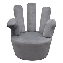 Anself Poltrona in Velluto Nero a Forma di Mano