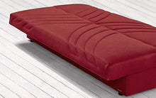 Dafnedesign.Com - Divano Letto 3 posti - Colore: Rosso - Versione: 3 posti - e Similpelle - Letto Una Piazza e Mezzo - cm. 225 x 87 x 92h