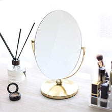 LLG Household Items& Ingrandimento Specchio di Trucco, Specchio cosmetico 360 ° Girevole autoportante Tavolo rasatura Doppio Lato Specchio Tabella