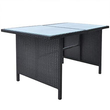 FAMIROSA Set da Pranzo da Giardino 6 pz con Cuscini in Polyrattan Nero