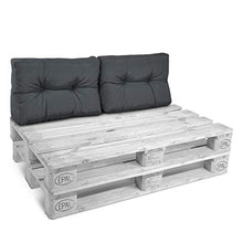 Beautissu Set da 2 Cuscini per spalliera di divanetti con Pallet o bancali Eco Style - 60x40x10/20cm cad. - Grigio