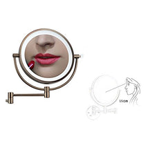 Dongyd Specchio d'ingrandimento di vanità del bagno 3X, specchio a due lati specchio a parete rotondo di trucco a due lati Specchio cosmetico a due lati, girevole 360 °, braccio estensibile per la c
