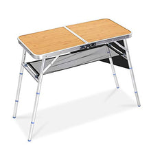 Ldfzq Tavolo Pieghevole da Campeggio in Alluminio, Altezza Regolabile, Tavolino da Picnic Portatile con Borsa per Il Trasporto, per Barbecue/Giardino/Terrazza/Spiaggia/Escursionismo