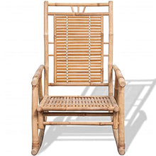 vidaXL Sedia a Dondolo da Esterno Giardino in Bamboo Relax Poltrona Oscillante