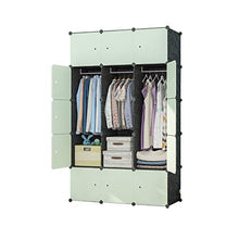 FHW Armadio Layered Combinazione della Stanza Camera da Letto College Student Assembly Semplice Push-Pull Moderna (Verde) Guardaroba (Size : 111x47x183cm)