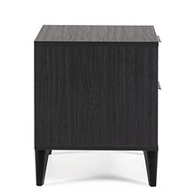 VS Venta-stock Comodino Koln 2 cassetti Color Nero/Legno, 45 cm (Larghezza) 40 cm (profondità) 51,4 cm (Altezza)