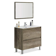 ARKITMOBEL Set Mobile Bagno e Specchio, Legno, Nordik, 80 x 80 x 45 cm