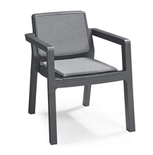 Keter Emily Balcony Set, Set da Esterno con 2 Poltrone e Tavolino, Grafite