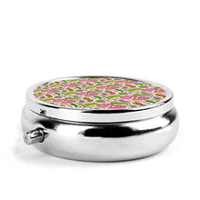 Pretty Paisley - Contenitore rotondo per pillole a 3 scomparti, in metallo, per medicina e vitamina