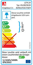 Fackelmann B. Clever LED Specchio armadietto (60 cm) Marrone Olmo Madera, 82967