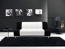 Gstore Divano Letto RECLINABILE Microfibra Bianco E Nero 175x 77x 38cm FY-8653 - Arredi Casa