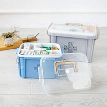 Scatola organizer a doppio strato per medicina, coperchio per pillole
