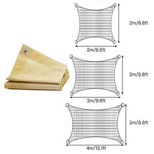 Mokyler - Telo parasole in rete resistente per protezione solare, con occhielli per piante, balcone, 2 x 3 m, colore: Giallo