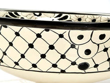 Serena Cerames - Lavabo in ceramica messicana, 40,5 x 15 cm, colore: nero