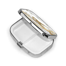 Scatola quadrata per pillole medicinali in pietra di marmo astratta bianco grigio argento oro carra moda pillola organizer viaggio pillola caso dispenser per vitamine integratori