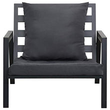 SKM Set Divani da Giardino 5 pz con Cuscini Alluminio Grigio Scuro A