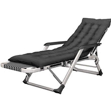 Lounger Materassino per Lettino Prendisole per Anziani Alti con Cuscino Cuscino per Lettino Sauna Lettino Extra Largo per Sdraio da Giardino,Nero