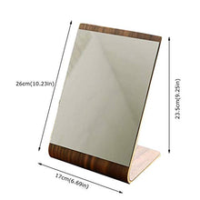 LLG Household Items& Tavolo Trucco dello Specchio, Legno Solido Free Standing Piccolo Specchio Compatto Specchio cosmetico controsoffitto Inclinazione Specchio for Il Trucco