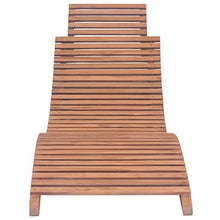 vidaXL Massello di Teak Lettino Prendisole Pieghevole Sdraio Cislonga Seduta