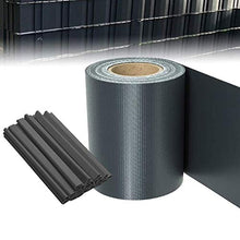 Froadp 195m Antracite PVC Schermi Divisori e Protettivi Pellicola 19cm Opache Strisce Privacy con 90 Clips Antivento Doppia Recinzione Impermeabile Schermo per Giardino Balcone