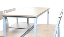 yelloo MOD. JESOLO Set Tavolo Bar e 4 SGABELLI Bianco H.96cm Arredamento Mobili Casa