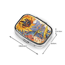 Scatola quadrata per pillole per medicina, estate sole, alla moda, organizer per pillole da viaggio, per integratori di vitamine