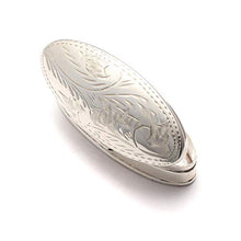 Portapillole ovale con incisione, in argento Sterling 925, contenitore per pillole personalizzabile, stile vintage