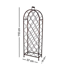 RM Design, portabottiglie per bottiglie di vino, per 26 bottiglie, colore: nero/marrone