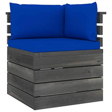 FAMIROSA Set Divani da Giardino su Pallet 5 pz con Cuscini Massello Pino-1801