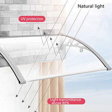 YJKDM Tenda da Sole per Porte e finestre, tettuccio Parasole UV per terrazzo Esterno, Tenda Antipioggia silenziosa Multifunzione, 6 Misure