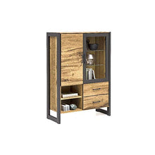 Elfo Highboard Janne - Armadio in legno di quercia impiallacciato, 97,5 x 140,5 x 40 cm