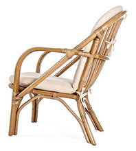 Poltrona da Giardino 64x77x89 cm in Rattan con Cuscino Duini Golf Beige