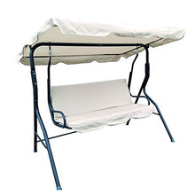 INDA-Exclusiv Dondolo da giardino a 3 posti, con tetto girevole, colore: antracite/beige