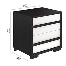 Marchio Amazon - Movian, comodino a 2 cassetti in stile giapponese, modello Havel, 35 x 43 x 45 cm, colore grigio