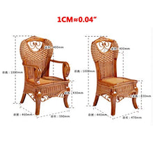 CHQYY Sedia da Pranzo - Sedia Home Office per Hotel Sedia da Ufficio in Rattan con Schienale Alto in Legno (Color : Brown, Size : A)