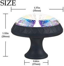 Farfalla arcobaleno grunge Pomelli per Porta Set di 4 Pomelli per Mobili Manopole per Cassetti Cucina Armadio Vetro