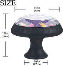Space Pattern Spacecraft Universe Pomelli per Porta Set di 4 Pomelli per Mobili Manopole per Cassetti Cucina Armadio Vetro