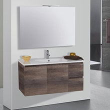 mazzoni Mobile da Bagno Sospeso 100cm Maiorca Light 2+2 Grigio Frassinato