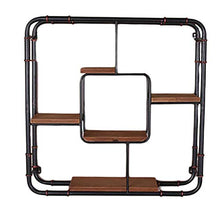 MoDi Industrial Water Pipe Wine Rack Wall Hanging Iron Art Retro Style Bar Wine Rack (L60xW14xH60CM)