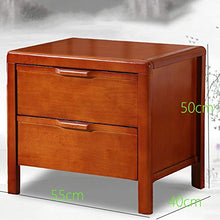 WALNUTA Comodino in Legno massello Comodino Semplice e Moderno per la Protezione dell'ambiente ， Mini Comodino per Camera da Letto con Doppio cassetto