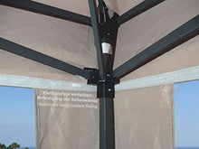 QUICK STAR Gazebo Pop-Up 2 x 2 m Bianco con 4 fianchi Easy Velcro con 2 cerniere