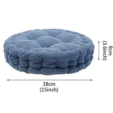 TFlower - Cuscino rotondo per sedia imbottito, per alleviare il dolore per casa, ufficio, giardino, 40 cm, colore: Blu