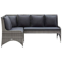 vidaXL 2X Divani Angolari da Giardino Arredo Sofà Dormeuse Esterno Divanetti Chaise Longue Poltrone Canapè Salotto in Polyrattan Nero