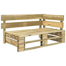 E E-NICES Panca da Giardino Angolare con Pallet in Legno
