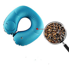 SSFPP Creative Inflatable u-Shaped Pillow buckwheat Shell Health Pillow Neck Pillow Travel Inflatable Pillow@Green_General Purpose