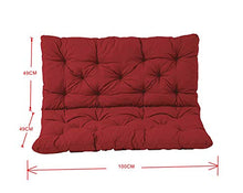 Meerweh, Bank Hanko Cuscino con schienale, Rosso, 100 x 98 x 8 cm