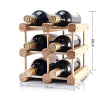 WEI-LUONG Solido Legno for Il Vino Rack 23x26x28cm Legno Creativo Simple Wine Rack Possono Essere assemblati Wine Rack