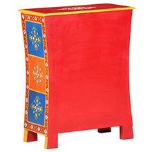 vidaXL Credenza Dipinta a Mano 60x30x75 cm in Legno Massello di Mango