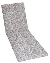 GHIOCUSCINI Cuscino, per Sdraio, per Lettino Prendisole, per Esterni,da Giardino Lunghezza CM 73+110 Larghezza CM 57 h.6 SFODERABILE Fantasia Damasco COT/Poly
