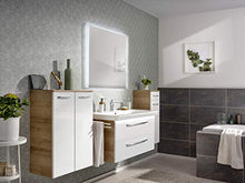 Fackelmann Milano - Armadietto da Bagno, 60 cm, Colore: Marrone/Bianco